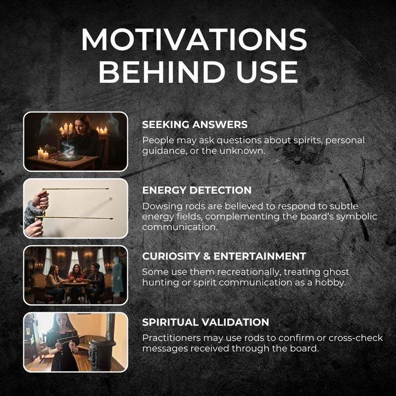 US Ghost Adventures طقم قضبان البحث عن الأشباح - قضبان نحاسية، بندول، لوحة رسائل روحية للتحقيقات الخارقة للطبيعة - Image 3